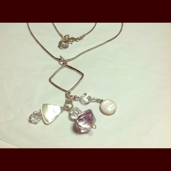 AUTHENTIC DIOR SS 925 NECKLACE 17 inches crystal - Picture 1 of 3
